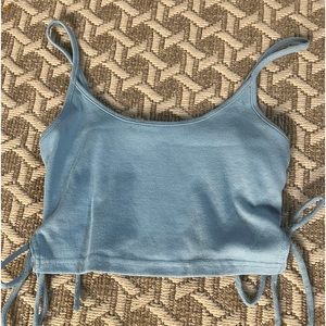 Blue cropped tank